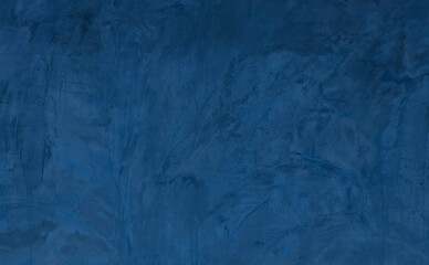 Beautiful Abstract Grunge Decorative Navy Blue Dark Stucco Wall Background. Art Rough Stylized Texture Banner With Space For Text