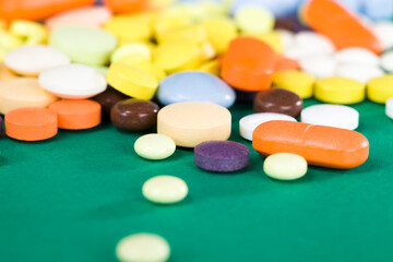 yellow, red and other tablets