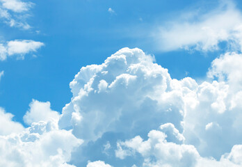 Naklejka na ściany i meble blue sky White cloud background nature beautiful abstract