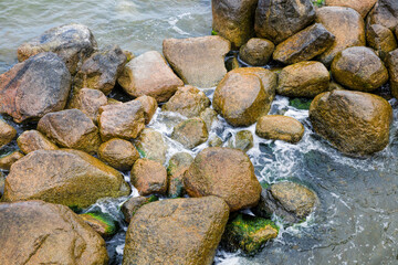 photo of rocks on the beach