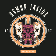 Demon inside illustration.