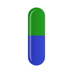 Capsule vector illustration. Medical pharmacy symbol. gradient color style