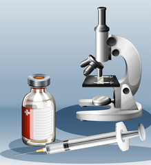 Coronavirus vaccine and Syringe