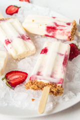 Strawberry Cheesecake Popsicles
