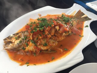 grilled salmon steak