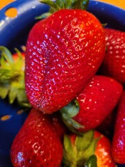 strawberries in a bowl