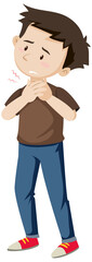 A man having sore throat