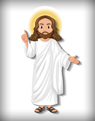 Isolated jesus cartoon character