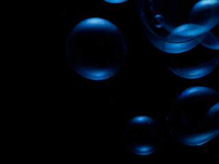 Soap bubble on black background