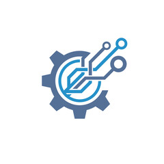 Technology logo illustration