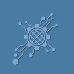 Obraz premium Technology logo illustration