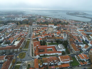 Aveiro, beautiful village. The Venice of  Portugal. Aerial Drone Photo