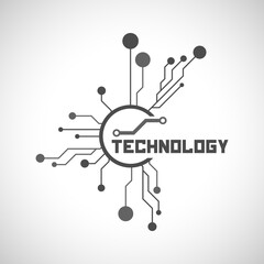Technology logo illustration