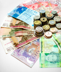 Various World Currencies, Notes and Coins