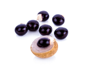 longan. fresh longan isolated on white background.