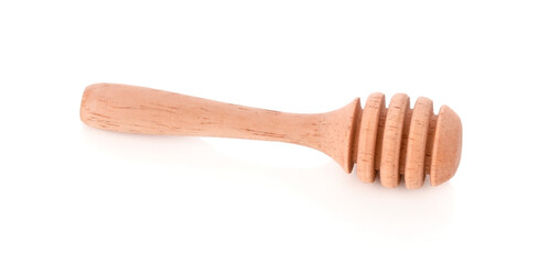 Honey dipper isolated on the white background.