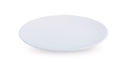 white plate on white background.