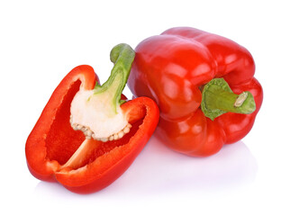 red pepper isolated on white background.
