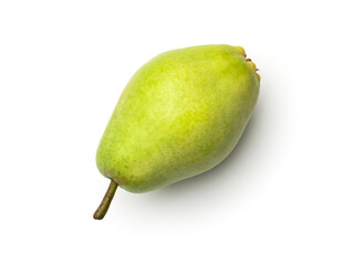 Pear isolated on white background. Directly above