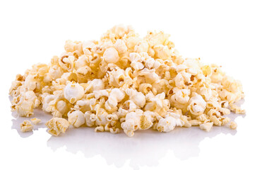 Popcorn isolated on white background
