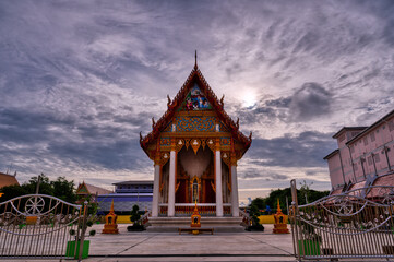 Obraz premium Samut Prakan / Thailand / June 7, 2020 : Wat Noi Suwannaram It was built on 25 January 1971 by Mrs. Noi Saiphanthong who donated the land and proceeded to build a temple.