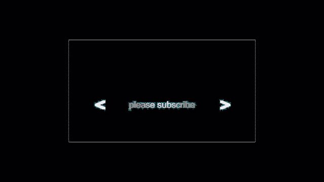 subscribe text. transparent animation. Quicktime Prores 4444 with alpha channel
