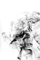Obraz na płótnie Canvas Smoke toxic movement on a white background.