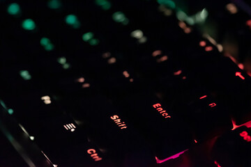 computer keyboard with backlight