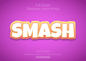 Smash Cartoon Game Text Style Effect Premium