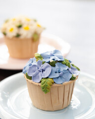 Beautiful flower cupcake for wedding, Hydrangea
