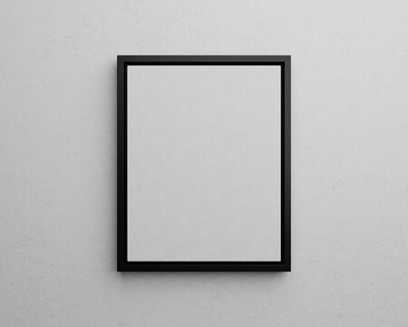 Blank Canvas Art Shadowbox Frame 11:14 Mockup Contemporary Modern Minimalist Empty Wall Copy Space Neutral Pastel White Nude Gold Black