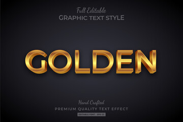 Golden Elegant 3D Text Style Effect Premium
