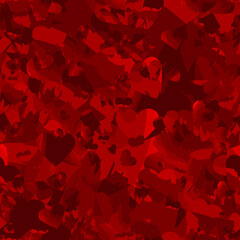 red repetitive background with hearts. marble seamless pattern. vector  image. textile fabric swatch. wrapping paper. continuous print. design element for banner, ad, phone case, home decor, apparel