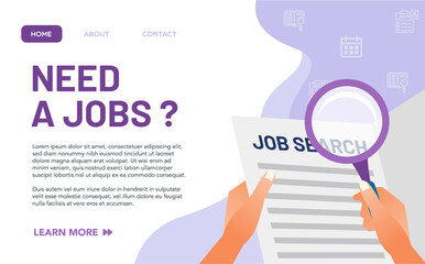 Job vacancy concept for landing page. The very scarcity of job vacancies due to the covid-19 virus pandemic has made many people unemployed