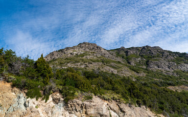 mountain landscape with blue sky