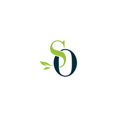 Obraz premium SO nature letter logo design vector template