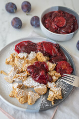 Kaiserschmarrn is a traditional Austrian or German sweet pancake dessert