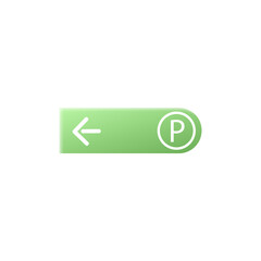 Parking location signage template realistic vector illustration isolated.