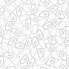 coloring book antistress seamless pattern Wallpaper with avocado