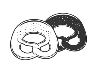 Pretzel isolated on white background