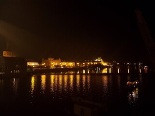 night view of st petersburg