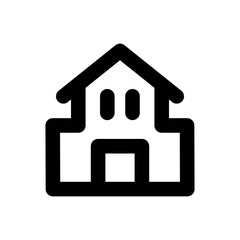 Obraz premium House Line Icon - Vector Illustration