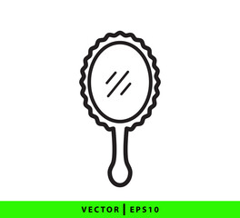 Hand mirror icon vector flat style trendy