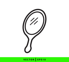 Hand mirror icon vector flat style trendy