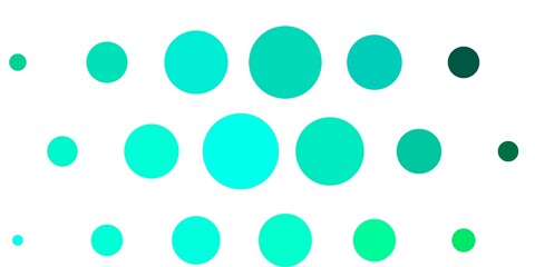 Light Green vector pattern with spheres. Colorful illustration with gradient dots in nature style. Pattern for booklets, leaflets.