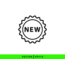 New label icon vector logo design illustration