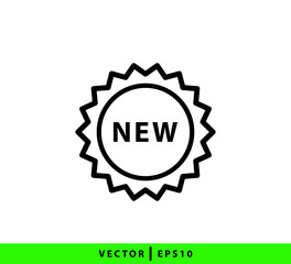 New label icon vector logo design illustration