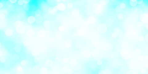 Light BLUE vector backdrop with circles. Abstract decorative design in gradient style with bubbles. New template for your brand book.