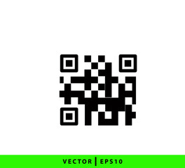QR code icon vector logo design template