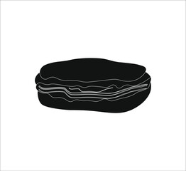 eclair typical french dessert. illustration for web and mobile design.